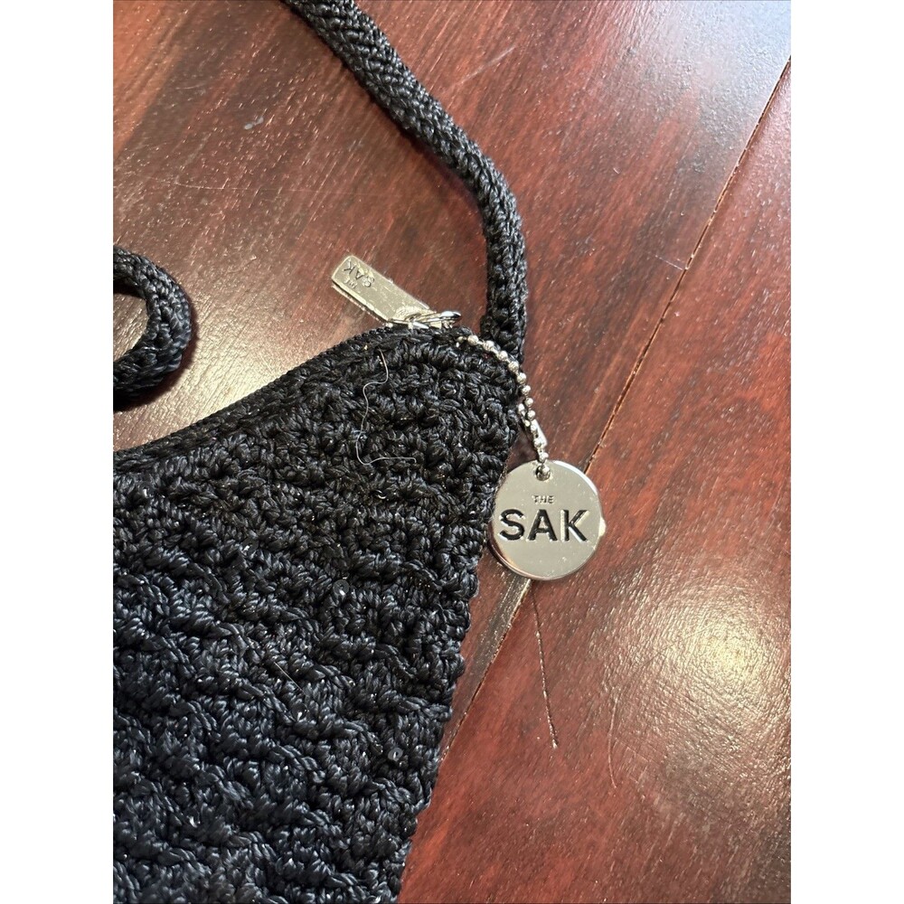 The Sak black crochet shoulder bag with sequins - Picture 2 of 8
